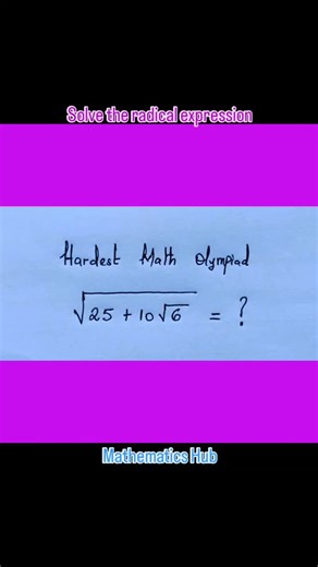 1.1K views · 82 reactions | Solve the radical expression #viralreels #viral #maths #solve | Mathematics Hub | Facebook