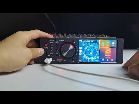 PHYEE 1 DIN 4" CarPlay Radio Car Stereo F7805C with Android Auto