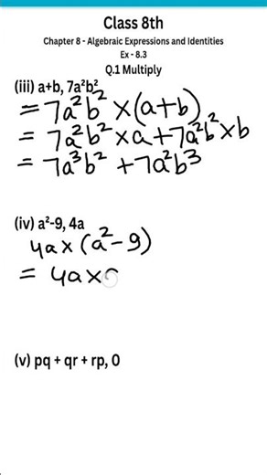 Algebraic Expressions l Class 8th l Ex - 8.3 Q.1 l CBSE #maths #algebra #mathematics #easy #india
