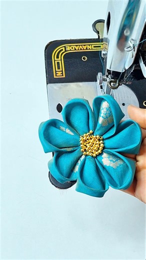beutiful & easy fabric flower design tutorial #shorts #viral #short #diy #fashion #sew