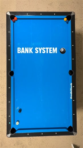 Easy bank system 🎱 The 2-1 system is one of the most reliable way to predict long-rail bank angles. When the object ball sits along a lane, you can use simple math to find your exact aiming point, for example: if the ball sits under the 3 track line, dividing by 2 gives 1.5, which becomes your aiming point on the rail. The key is consistent speed and no English. #8ball #8ballpool #billiards #billiard #trickshot #tutorial #9ball | Orodbilliards