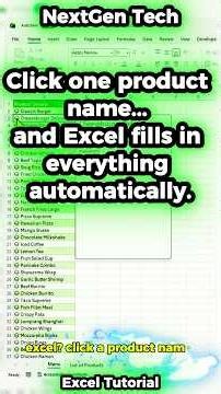 Click a Product & Instantly Reveal Details in Excel 🤯 | Data Types + Power Query Magic 🚀