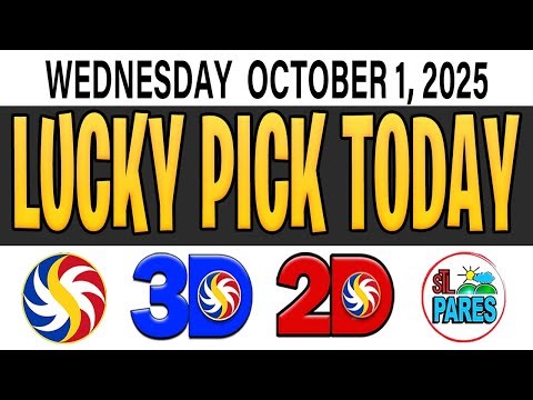 💰 Today’s Lucky Numbers for PCSO Lotto | Suwerteng Guide 2D, 3D, STL | Wednesday, October 1 2025