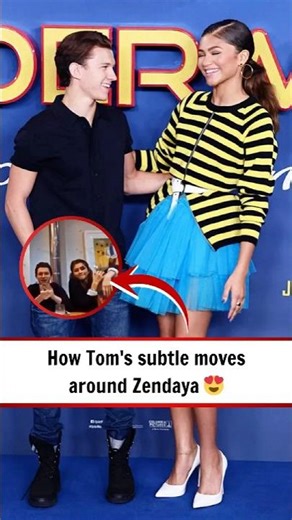 How Tom's subtle moves around Zendaya 😍 #Tomdaya #TomHolland #zendaya