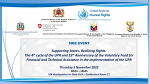 Supporting States, Realizing Rights: the 4th cycle of the UPR and 15th Anniversary of the Voluntary Fund for Financial and Technical Assistance in the implementation of the universal periodic review