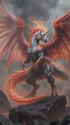 The Dracophenixcorn: Unicorn + Phoenix + Dinosaur?! 🐉🔥🦄 #shorts