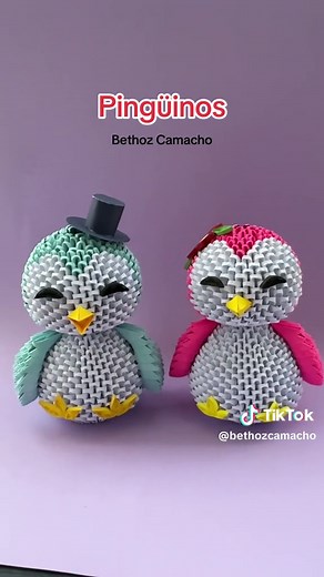 Origami 3D de Pingüinos: Arte de Aves en Tres Dimensiones