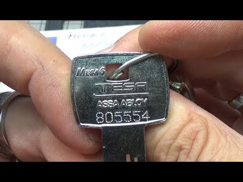 1213 CILINDRO "MEGA 6" DE TESA ASSA ABLOY GANZUADO Y DESMONTADO, sub eng