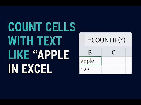 Excel Cell Counting Made Simple