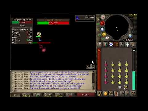 OSRS - Fragment of Seren Boss Fight - Magic 81 - Song Of The Elves - [NO TALKING, NO SOUND]
