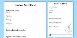 London Factsheet Writing Template