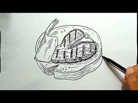 How to Draw Beef Steak in Easy Steps