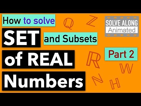 Set of Real Numbers Part 2 [College Algebra Prereq] Animated Solve-Along Math Worksheet + Solutions