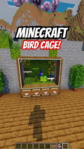 Minecraft Parrot Cage!🦜 #minecraft #shorts