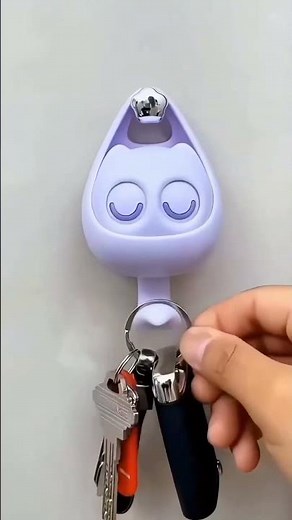 ✅ Fun cat-eye design adds charm to any wall. ( # 2764 ) Cute Cat Punch Free Key Holder Hook