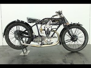 AJS H6 Bigport 1927 350cc 1 cyl ohv - vintage motorcycle - start up