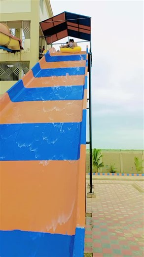 Exciting Water Slide Fun at Outdoor Water Park