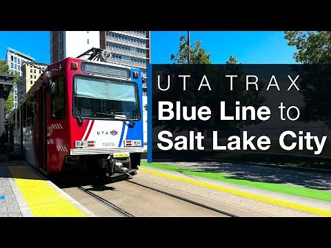 Utah Transit Authority TRAX Blue Line, Draper Town Center to Salt Lake, Full Ride, Siemens SD-100