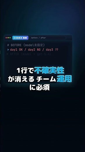 #39 config.tomlでモデル固定、出力のブレを消す｜Codex取説