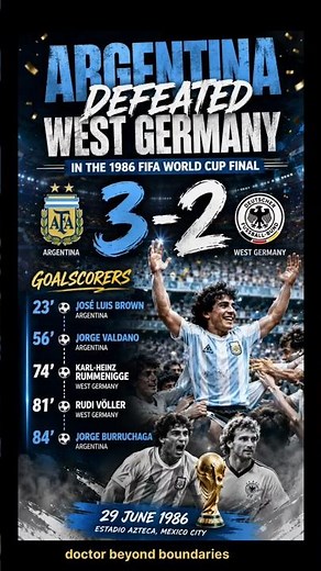Argentina's 1986 World Cup Triumph 🇦🇷🏆 | The Final That Made History