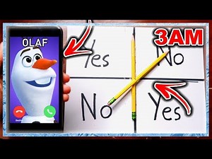 DO NOT PLAY CHARLIE CHARLIE WHEN CALLING OLAF (FROM FROZEN 2) AT 3AM!! *THIS IS WHY*