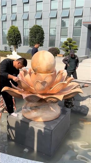 #After-Installation View of the Lotus Water Fountain