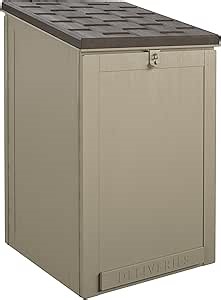 Cosco BoxGuard Outdoor Storage Box, Large Lockable Package Drop Box, 6.3 Cubic Feet, Weather-Resistant Design, Gray/Brown