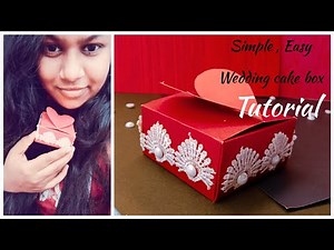 Simple | Easy | Wedding cake box | වෙඩින් කේක් බොක්ස් | Tutorial