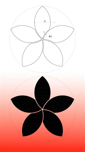 autocad easy 2d drawing, flower pattern in autocad, rk mahato07 #autocad