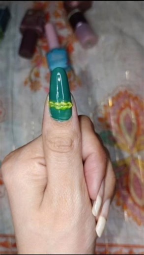 #Simple Green Nail Art💅🏻 Tutorial ✨ | Nail Art for Beginners #viral#YouTube short video 💫