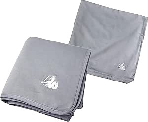 DefenderShield EMF Radiation Protection Blanket & Duvet Cover Bundle (Medium 75" L x 53" W, Gray Duvet)