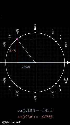 the unit circle #maths #mathematics #manim #physics #education #education #calculus #study