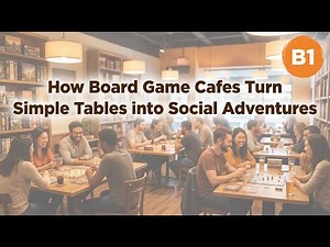 [B1] How Board Game Cafes Turn Simple Tables into Social Adventures | English Listening