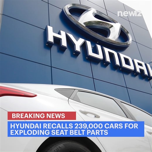1.5K views · 24 shares | RECALL ALERT: Hyundai recalling 239,000 cars in the U.S. because the seat belt pretensioners can explode. Open link for models and years. MORE: https://bit.ly/3PHh4su | News 12 Hudson Valley | Facebook