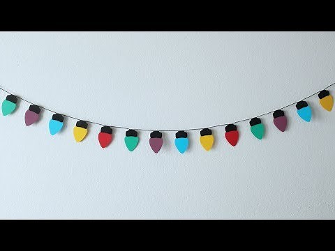 Day 6 | DIY Christmas Paper Lights Garland