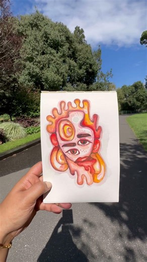 Outdoor painting #art #watercolor #abstractart