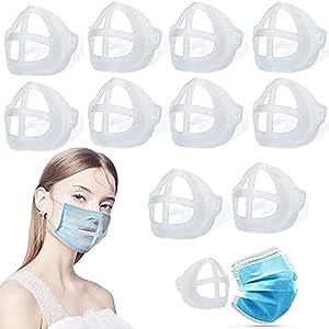 3D Silicone Bracket, Másk Frame Support, Comfortable Másk Wearing for Create More Breathing Space, Protect Your Perfect Makeup, Washable Reusable Bracket - 10Pack