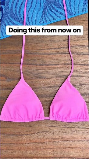 How to tie a swimsuit top to make it adjustable 👙 #swimsuits #bikini #vacationmode #springbreak