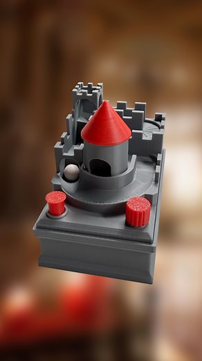 Marble Castle Fidget Toy #3dprints #3d #makerworld #fun #gifts #fidget #desk #toy #castle #maze #medieval | The Nifty Cardinal
