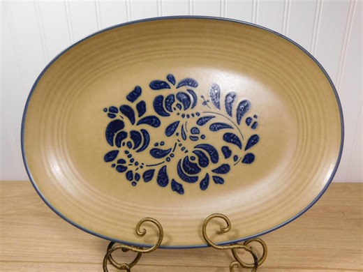 Vintage Pfaltzgraff Folk Art Oval Serving Platter - Etsy