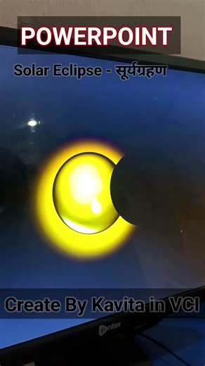 How to Create Solar Eclipse in powerpoint | Vishal Sir