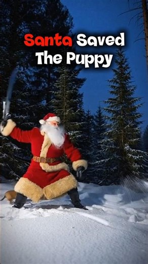 Santa Saved The Puppy | Scary shorts #scarystuff #dog