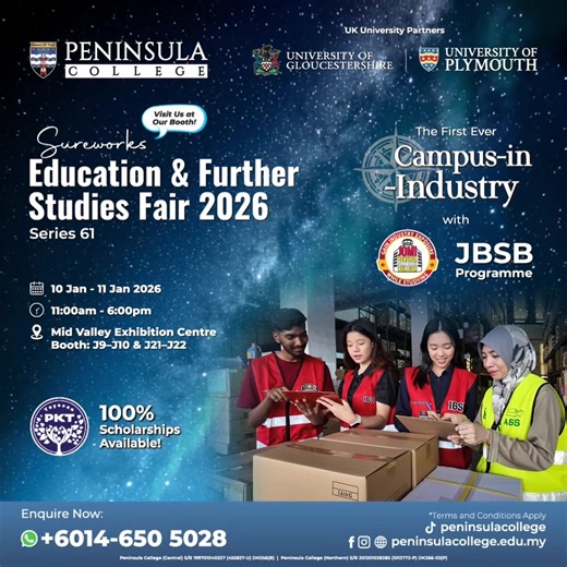 Join Peninsula College Malaysia at Education Fair 2026
