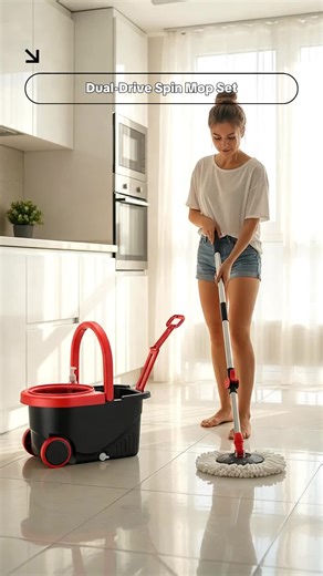 You know you're getting old when you get excited over a mop! This is the **2024 mop**, and I am obsessed with it. It's just so easy to use. It's got the **new style**—check it out! Don't miss out—try it now! You can find it at the link in the video. You're gonna love it! #SpinMop #CleanTok #KitchenCleaning #HomeEssentials #CleaningHacks #HouseholdSupplies #MustHaveHome #PetCleaning #LifeHacks #EasyCleaning