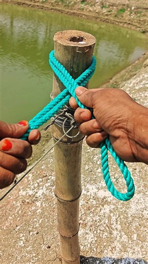 This Knot Locks Itself 🔥 | Best Secure Rope Knot 👍 #shorts #ropeknots #knotting #lifehacks