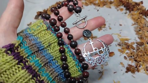 Lilith Sigil Necklace, Natural Bloodstone, Dark Goddess Protection, Root Chakra Jewellery, Witchy Gift - Etsy