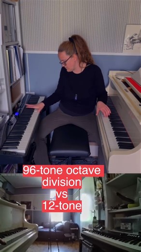 96-tone vs 12-tone octave division