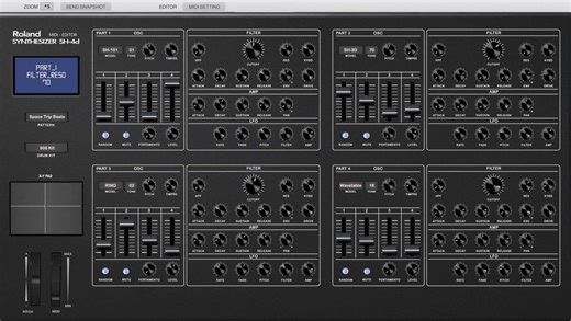 Roland SH-4d Synth Patch Editor