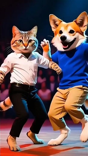 Pet Dance Party Challenge! #shorts #cat #dog