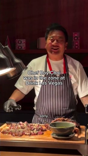 Our Best Friend Roy Choi serving up Bulgogi Ribeye Steak at Drink Las Vegas Night 2